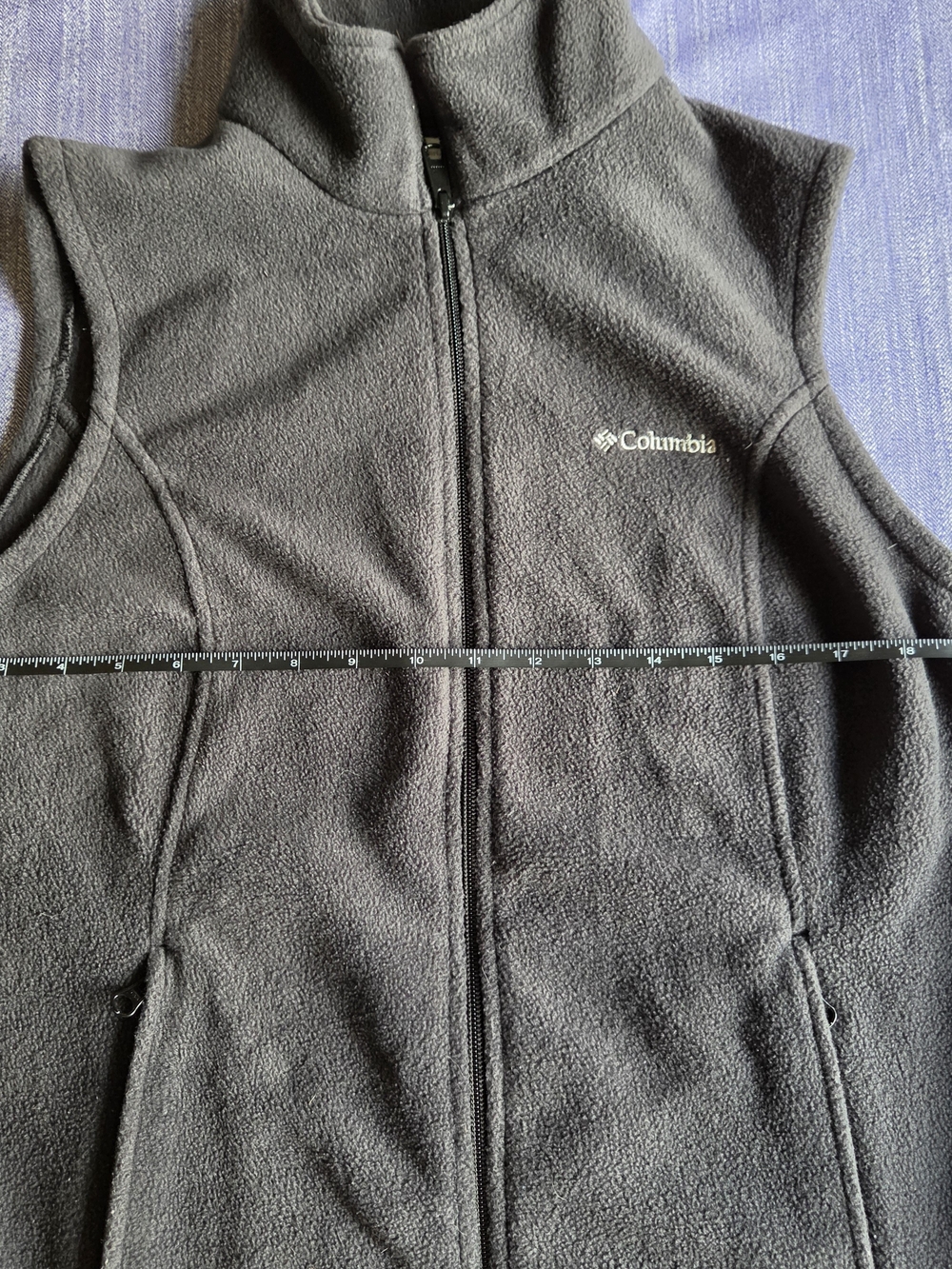Columbia Black Fleece Vest Sz L